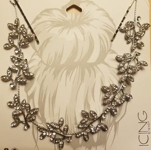 Icing silver rhinestone wedding hair accessory